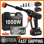 2 Battery Portable Cordless Car High Pressure Washer Jet Water Wash Cleaner Gun