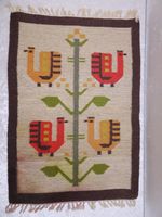 Poland Kelim Wall Carpet Wool - Handmade - Vintage Around 1970