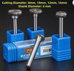 6mm Shank Solid Carbide Rotary Tool Bit Burr Cutter File Disc Wheel Ø8mm-16mm