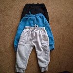 George 3 Pack Unisex Baby Jogger Trousers 9-12 Months Grey Black Black