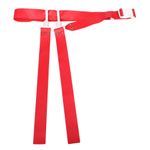 Adjustable Red Football Waist Belt with 2 Flags Durable PVC for Sports Training