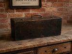 Vintage 1950s Wooden Carry Box Tool Box Storage Case Workshop Garage Man Cave