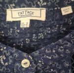 Fat Face Women's Blue & White Floral Button-Up Blouse Long Sleeve UK 16