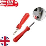Universal Tyre Valve Core Removal Tool – Red Repair Key for Car, Bike, Van, ATV