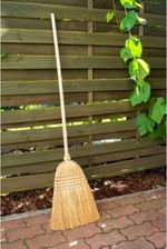 Traditional Long handle corn broom Sweeping brush Yard brush Straw broom