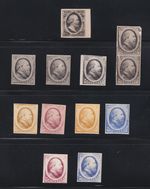 Netherlands 1st and 2nd Issues Selection of Proofs on Carton Without Gum