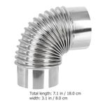 3" Stainless Pellet Stove 90 Pipe Elbows Vent Hose Chimney Exhaust Flexible