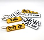 Personalised 3D Number Plate Keyring, Custom License Plate Car Reg Keychain