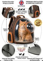 Astronaut Window Dog Cat Pet Travel Bag Carrier Breathable Transparent Backpack