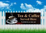 Take Away Tea and Coffee PVC Printed Banner Printed  Outdoor Market Stall sign