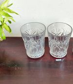 Vintage Lambert Clear Glass Tumbler Beautiful Design Belgium Decorative G372