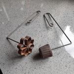 Vintage Scandinavian Cast Iron "Cookie, Batter"  Moulds x 2