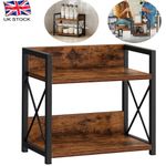2 Tier Spice Rack Coffee Station Organizer Wooden Kitchen Countertop Organizer