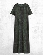 Ex HUSH Women's Short Sleeve Animal Print Jamie Dress in Khaki Green