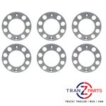 FITS MAN 22.5" TRUCK STEEL GREY COATED HOLLOW TYPE WHEEL TRIM COVER 6PK