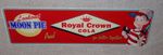 VINTAGE ROYAL CROWN COLA +MOON PIE 15" DIE-CUT METAL COCA SODA GASOLINE OIL SIGN