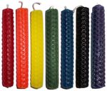 6 x 10cm (4 inch) BEESWAX SPELL CANDLES:Choose from 14 colours