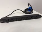 1U Rack Mount PDU 6 x 3 Pin UK Plug Socket Power Distribution Bar Switched 16A