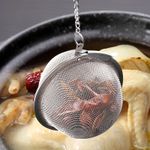 Stainless Steel Tea Infuser Spice Filter Ball Seasoning Soup Strainer Hook UK