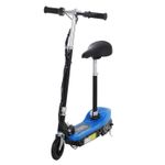 Foldable Powered Scooter 120W with Adjustable Seat and Brake Wheeled Toys Blue