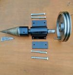 Screw Log Wood Splitter 100mm - with pulley for Electric Motor