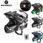 ROCKBROS Children's Bike Helmet Full Face Detachable Ultralight With Taillight