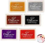 6 PCS Ink Pads for Stamping, Stamp Pad, Stamp Ink, Ink Pads for Stamping Card Ma