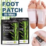 60x Detox Foot Patches Pads Body Toxins Feet Slimming Cleansing Herbal