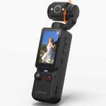 Portable 2.5K Vlogging Camera with 180° Rotating Lens, Pocket Body Camera with A