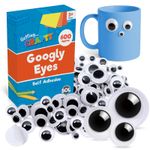 200-1200 Self Adhesive Googly Eyes Stick On Sticky Wobbly Wiggly Craft 7,11,15mm