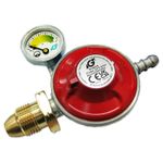 PROPANE GAS BOTTLE CYLINDER LPG REGULATOR UK POL WITH BUILT IN PRESSURE GAUGE