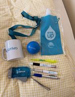 Arriva Promotional Bundle Mug Lanyard Drink Up Bottle Pens Wristband Pouch