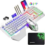 K680 Gaming Keyboard and Mouse Wireless LED Backlit for Laptops PC Rainbow RGB