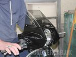 SLUK Vespa PX Driver screen with original style tray - Black