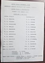 1985 Junior cup Aston villa v Portsmouth  round 3 replay