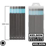 10pcs 150mm Torx Impact Screwdriver Bit Set Extra Long Magnetic 1/4" KELSON