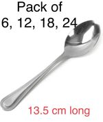 6 / 12 /24 / 48 Stainless Steel Tea Spoons Ice Cream Premium Quality 13.5cm Long