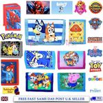 Children's Kids Tri-Fold Wallet Sonic Spiderman Paddington Pokemon Paw Patrol