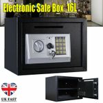 DIGITAL STEEL SAFE ELECTRONIC SECURITY HOME OFFICE MONEY CASH SAFETY BOX 4.6-16L