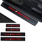4pcs Carbon Fiber Color Plate Door Sill Protector Guard Stickers for Ford Fiesta