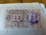 Vintage Switzerland Bank Note 10 Franken 1968
