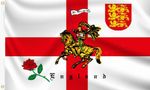 ST GEORGES DAY FLAG - ENGLAND ROSE LION CHARGER RUGBY 3x2 5x3 fast post