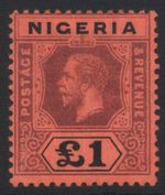 Nigeria 1914-29 £1 SG12a Mint u/m Cat £225