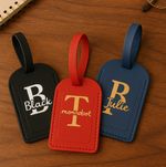 PERSONALISED PU Leather Suitcase Luggage Tag Gift High Quality Baggage Travel