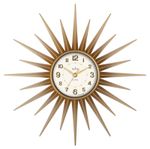 Acctim Stella Wall Clock Sunburst StarBurst Quartz Retro Spoke 43cm