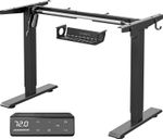 MAIDeSITe Adjustable Height Standing Desk Frame Two-Stage Desk Stand T1 PRO blk