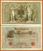 Germany, 1000 (1,000) Mark, 1910, P-44 (44b), XF