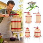 Fruit Press & Fruit Mill with Straining Bag Wine Cider Maker Crusher Hard Wood