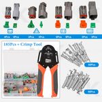 For Deutsch DT series Waterproof Wire Connector Plug Kit DT06-2/3/4/6 Crimp Tool
