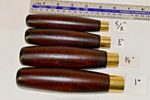 Replacement Tool Handles Turned Dark Beech  Brass Ferrule sizes 5/8” to 1”